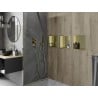 Mexen X-Wall-R Nischenregal mit Flansch 30 x 30 cm, gebürstetes Gold - 1950303010