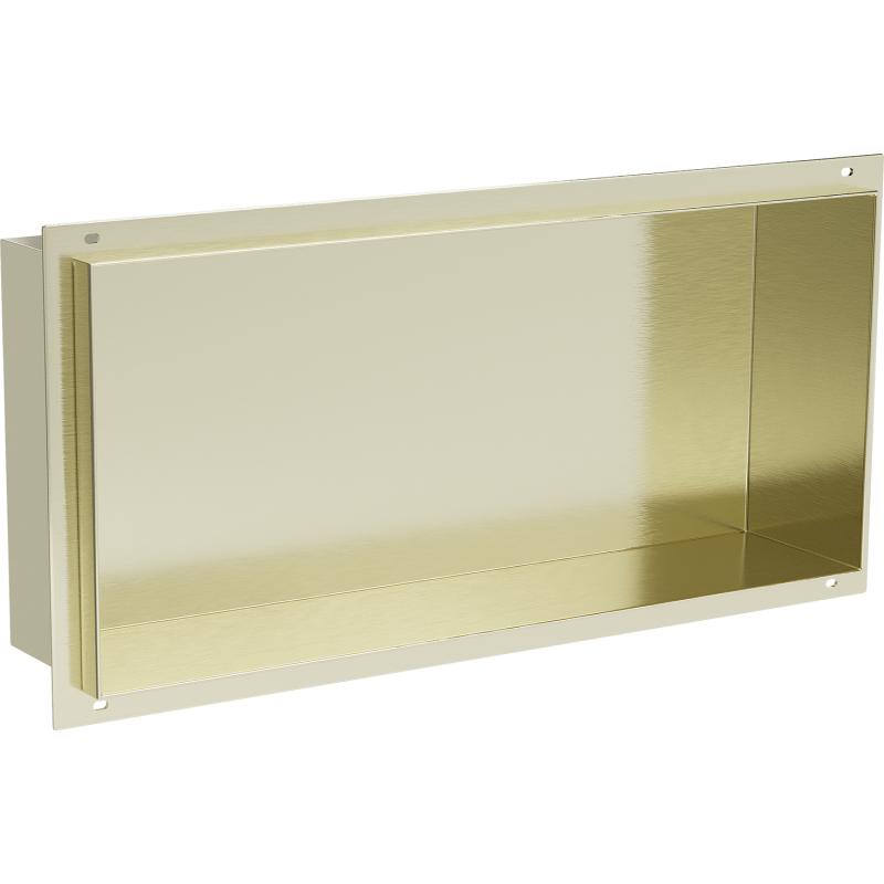 Mexen X-Wall-NR Einbauregal ohne Flansch 45 x 20 cm, gebürstetes Gold - 1951452010