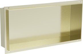 Mexen X-Wall-NR Einbauregal ohne Flansch 45 x 20 cm, gebürstetes Gold - 1951452010