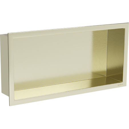 Mexen X-Wall-R Nischenregal mit Flansch 45 x 20 cm, gebürstetes Gold - 1950452010