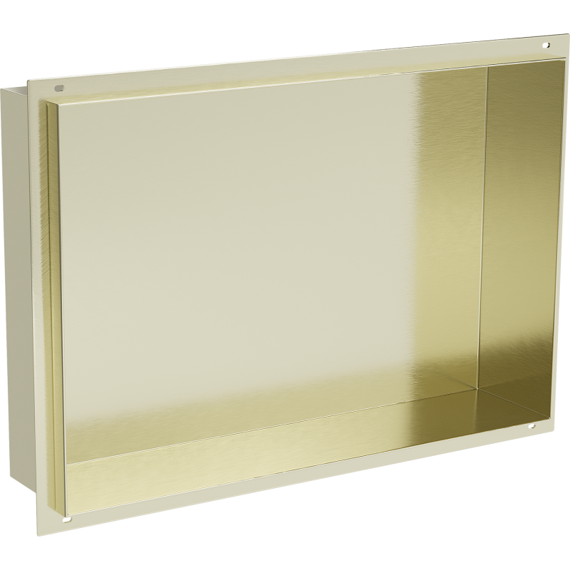 Mexen X-Wall-NR nischhylla utan fläns 45 x 30 cm, borstad guld - 1951453010