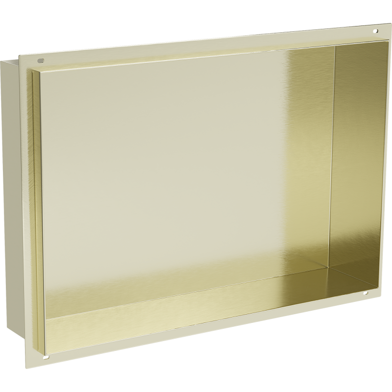 Mexen X-Wall-NR ράφι εσοχής χωρίς περίγραμμα 45 x 30 cm, χρυσό βουρτσισμένο