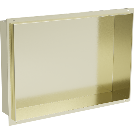 Mexen X-Wall-NR nischhylla utan fläns 45 x 30 cm, borstad guld - 1951453010