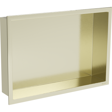 Mexen X-Wall-R Nischenregal mit Flansch 45 x 30 cm, gebürstetes Gold - 1950453010
