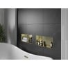 Mexen X-Wall-NR Einbauregal ohne Flansch 45 x 20 cm, gebürstetes Gold - 1951452010