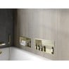 Mexen X-Wall-R Nischenregal mit Flansch 45 x 20 cm, gebürstetes Gold - 1950452010