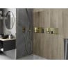 Mexen X-Wall-NR Einbauregal ohne Flansch 45 x 20 cm, gebürstetes Gold - 1951452010