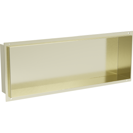 Mexen X-Wall-NR Nischenregal ohne Flansch 60 x 20 cm, gebürstet Gold - 1951602010