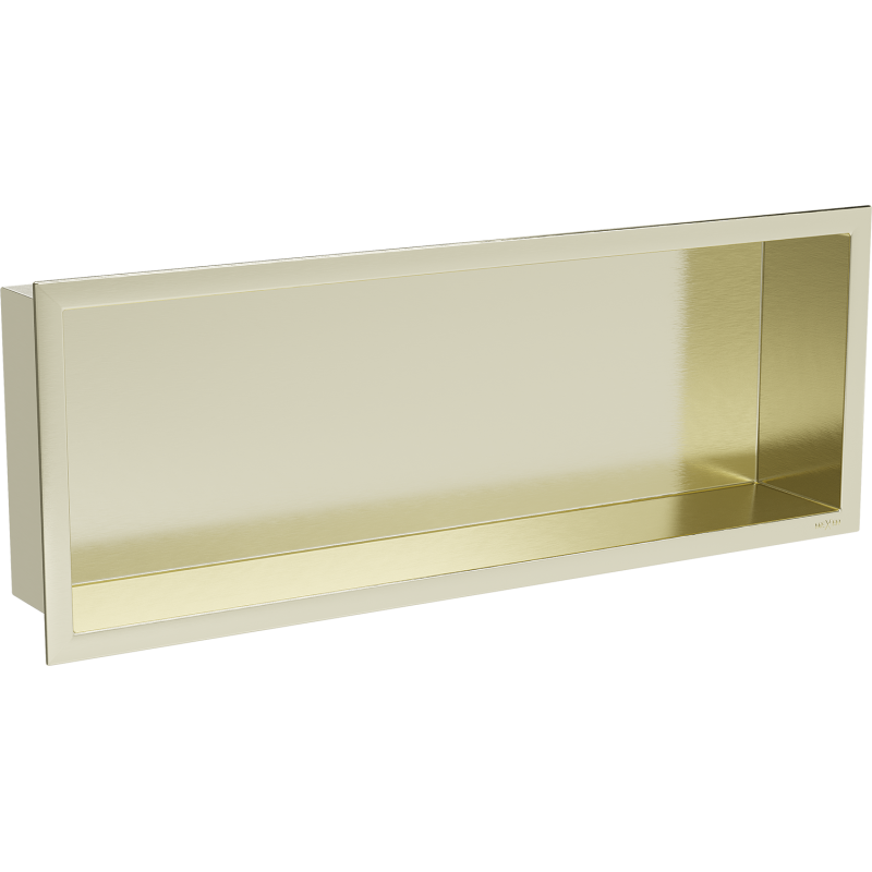 Mexen X-Wall-R prateleira embutida com flange 60 x 20 cm, dourada escovada - 1950602010