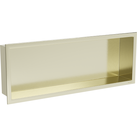 Mexen X-Wall-R Nischenablage mit Flansch 60 x 20 cm, gebürstetes Gold - 1950602010