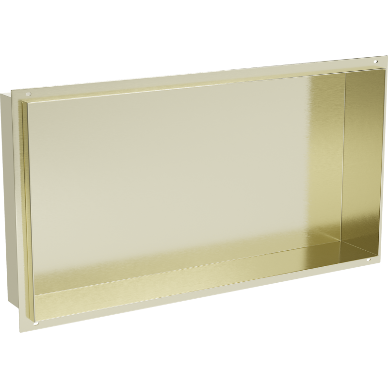 Mexen X-Wall-NR Einbauregal ohne Blende 60 x 30 cm, gebürstetes Gold - 1951603010