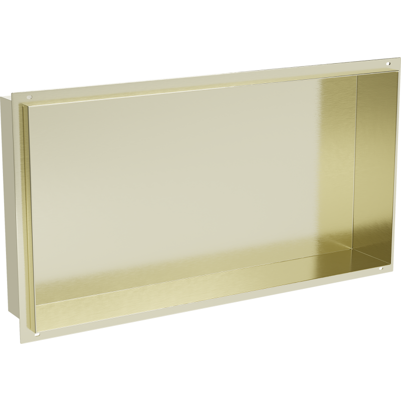 Mexen X-Wall-NR nischhylla utan fläns 60 x 30 cm, borstad guld - 1951603010