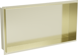 Mexen X-Wall-NR estante empotrado sin reborde 60 x 30 cm, dorado cepillado - 1951603010