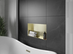 Mexen X-Wall-NR prateleira embutida sem flange 60 x 30 cm, ouro escovado - 1951603010