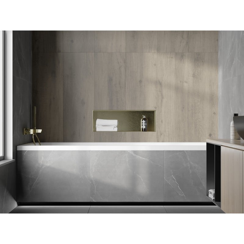 Mexen X-Wall-NR prateleira embutida sem flange 60 x 20 cm, dourada escovada - 1951602010