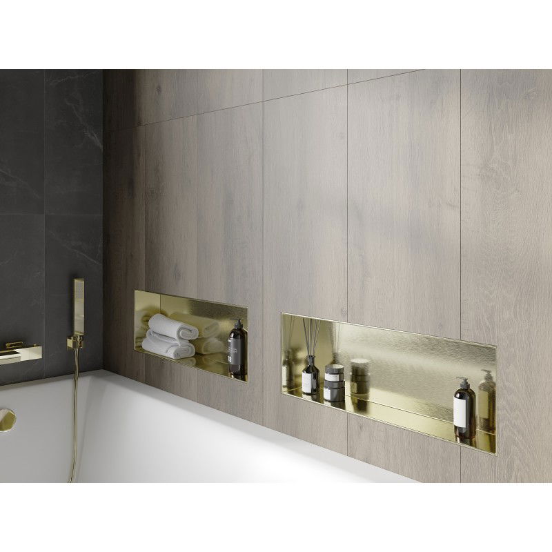 Mexen X-Wall-NR Niscaholl umgerëmmert Regal 60 x 20 cm, gebrasch gold - 1951602010