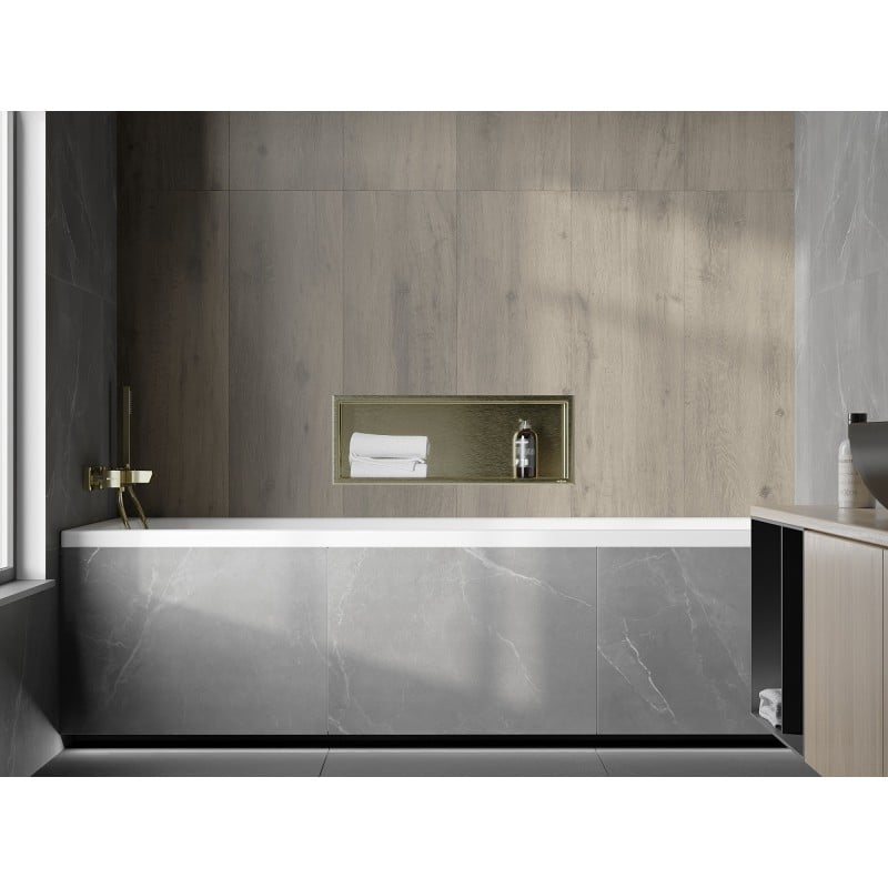 Mexen X-Wall-R nischhylla med krage 60 x 20 cm, borstad guld - 1950602010