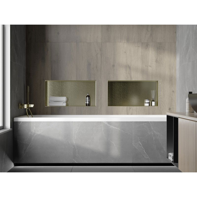 Mexen X-Wall-NR Einbauregal ohne Blende 60 x 30 cm, gebürstetes Gold - 1951603010