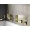 Mexen X-Wall-R Nischenregal mit Flansch 60 x 30 cm, gebürstetes Gold - 1950603010