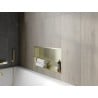 Mexen X-Wall-R Nischenregal mit Flansch 60 x 30 cm, gebürstetes Gold - 1950603010