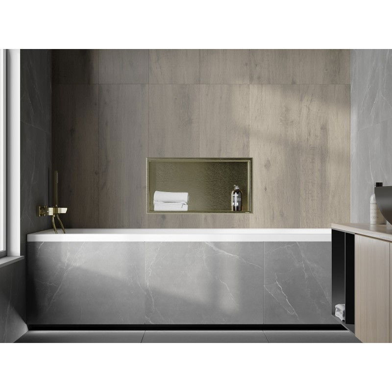 Mexen X-Wall-R Nischenregal mit Rahmen 60 x 30 cm, gebürstetes Gold - 1950603010