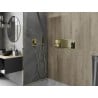 Mexen X-Wall-R Nischenablage mit Flansch 60 x 20 cm, gebürstetes Gold - 1950602010