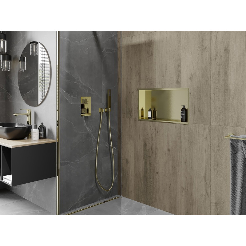 Mexen X-Wall-R võrkpaneel äärega 60 x 30 cm, kuldne harjatud - 1950603010