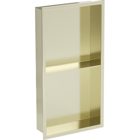 Mexen X-Wall-R Nischenregal mit Flansch und Regal 60 x 30 cm, gebürstetes Gold - 1950603010S