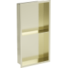 Mexen X-Wall-R nisplank met kraag en plank 60 x 30 cm, geborsteld goud - 1950603010S
