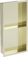 Mexen X-Wall-R nisvak met witte rand en plank 60 x 30 cm, geborsteld goud - 1950603010S