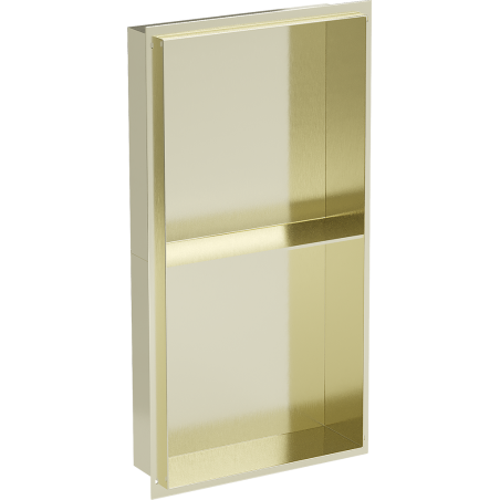 Mexen X-Wall-NR estante empotrado sin borde con balda de 60 x 30 cm, oro cepillado - 1951603010S