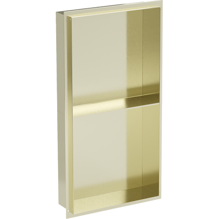Mexen X-Wall-NR Nischenregal ohne Flansch mit Regal 60 x 30 cm, gebürstetes Gold - 1951603010S