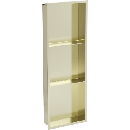 Mexen X-Wall-R półka wnękowa z kołnierzem i półką 90 x 30 cm, złota szczotkowana - 1950903010S