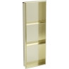 Mexen X-Wall-NR niche plank zonder flens met plank 90 x 30 cm, geborsteld goud - 1951903010S