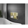 Mexen X-Wall-R Nischenregal mit Flansch und Regal 60 x 30 cm, gebürstetes Gold - 1950603010S