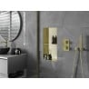 Mexen X-Wall-NR Nischenregal ohne Flansch mit Regal 60 x 30 cm, gebürstetes Gold - 1951603010S