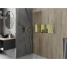 Mexen X-Wall-NR Nischenregal ohne Flansch mit Regal 90 x 30 cm, gebürstetes Gold - 1951903010S