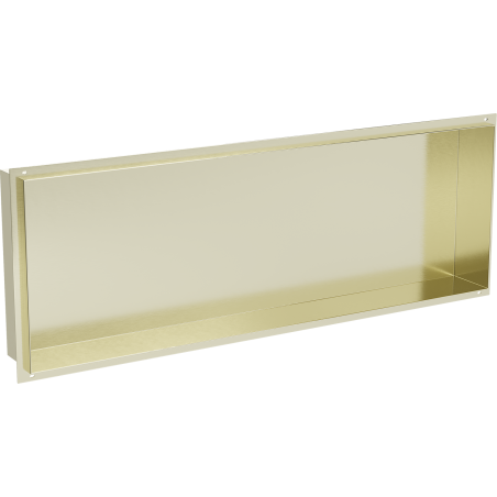 Mexen X-Wall-NR ενσωματωμένο ράφι χωρίς φλάντζα 90 x 30 cm, βουρτσισμένο χρυσό
