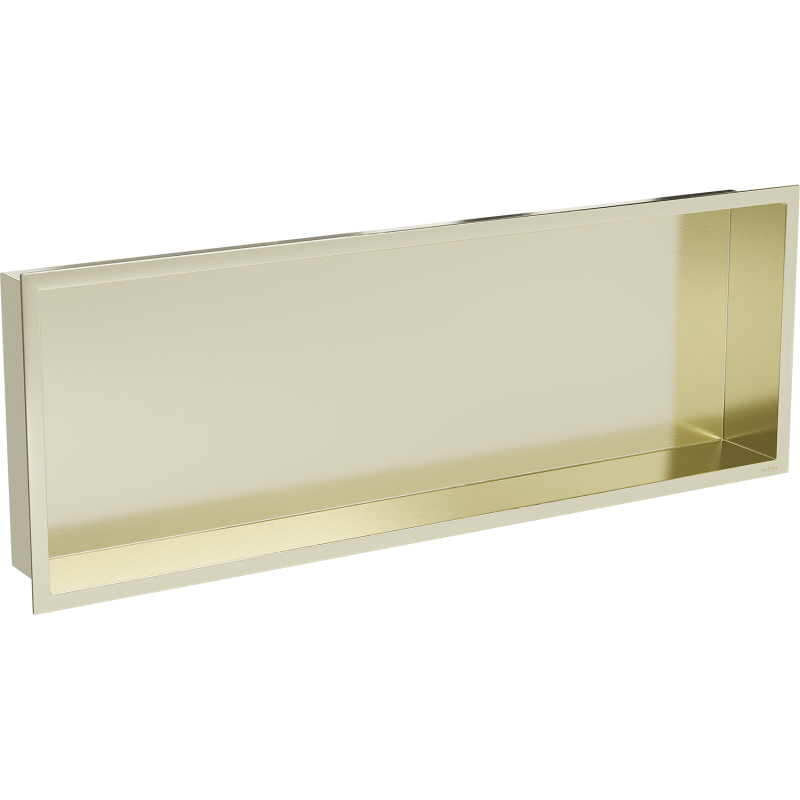 Mexen X-Wall-R nischhylla med kant 90 x 30 cm, borstad guld - 1950903010