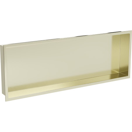 Mexen X-Wall-R nischhylla med kant 90 x 30 cm, borstad guld - 1950903010