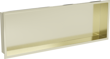 Mexen X-Wall-R Nischenablage mit Flansch 90 x 30 cm, gebürstetes Gold - 1950903010