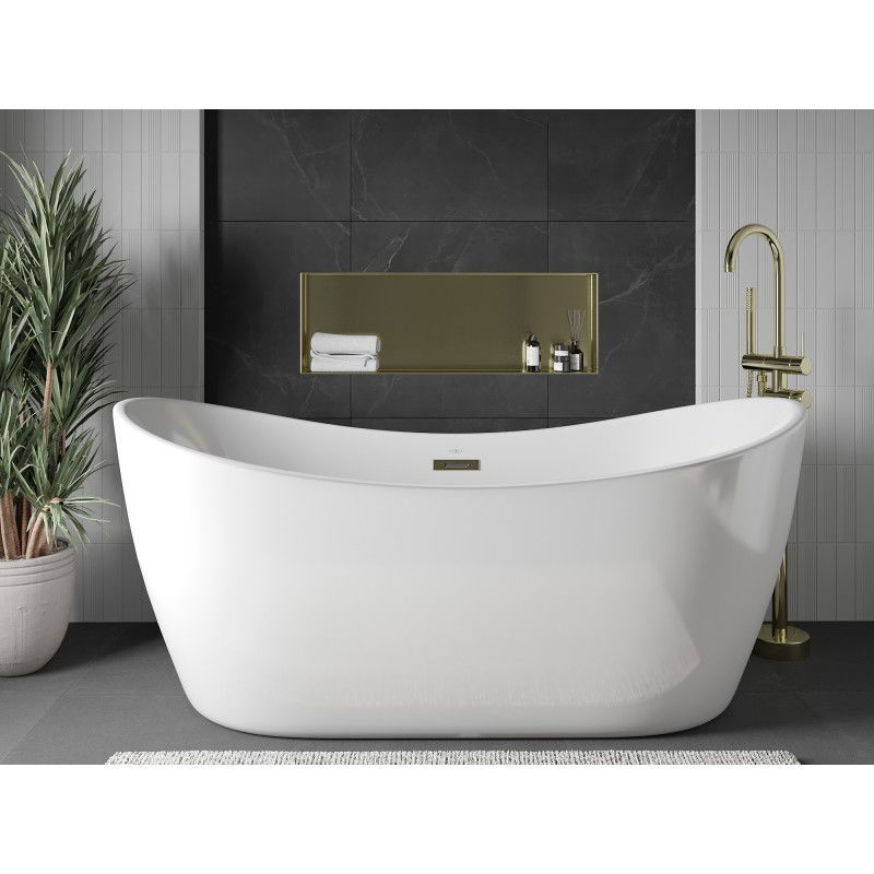 Mexen X-Wall-NR Nischregal ouni Flansche 90 x 30 cm, gold gebierst - 1951903010