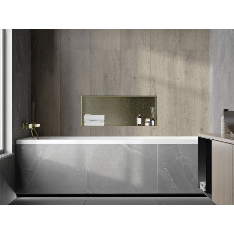 Mexen X-Wall-NR Nischenregal ohne Flansch 75 x 30 cm, gebürstetes Gold - 1951753010