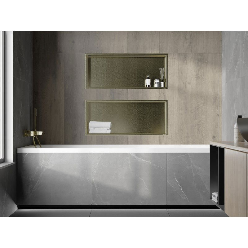 Mexen X-Wall-R mensola ad incasso con flangia 75 x 30 cm, oro satinato - 1950753010