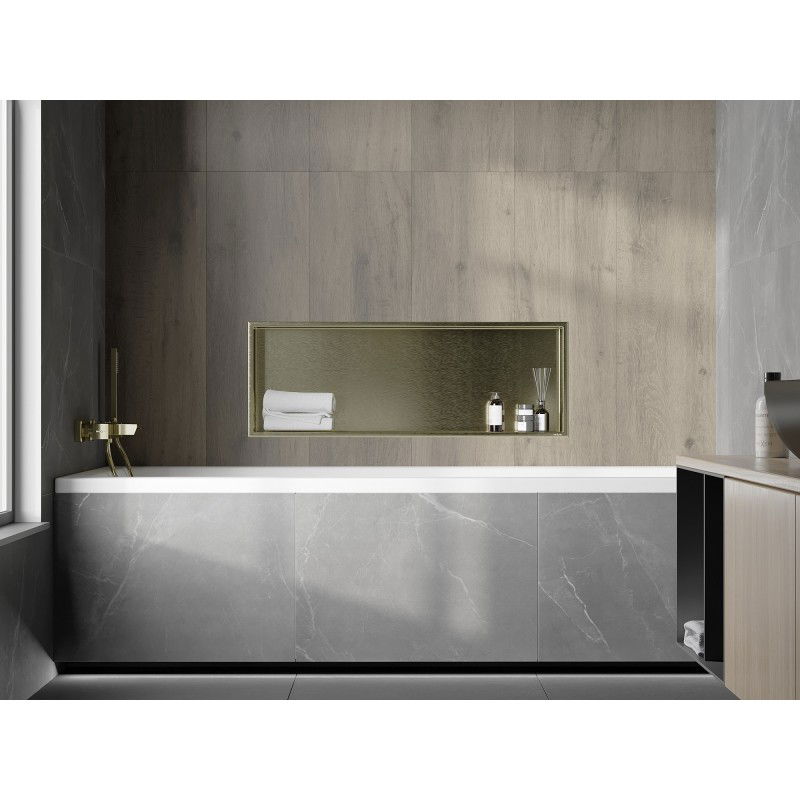 Mexen X-Wall-R nisplank met flens 90 x 30 cm, goud geborsteld - 1950903010