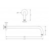Mexen brazo de ducha de pared 40 cm, gris pistola cepillado - 79211-66