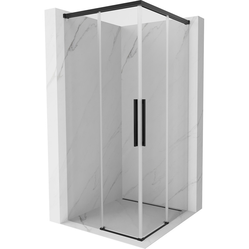 Mexen Rox Duo sliding shower cabin 85 x 85 cm, transparent, black - 8C2D-085-085-70-00