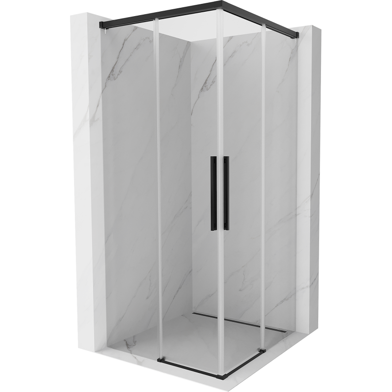 Mexen Rox Duo kabina prysznicowa rozsuwana 90 x 90 cm, transparent, czarna - 8C2D-090-090-70-00
