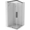 Mexen Rox Duo cabina doccia scorrevole 100 x 100 cm, trasparente, nera - 8C2D-100-100-70-00