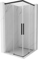 Mexen Rox Duo cabina doccia scorrevole 100 x 100 cm, trasparente, nera - 8C2D-100-100-70-00